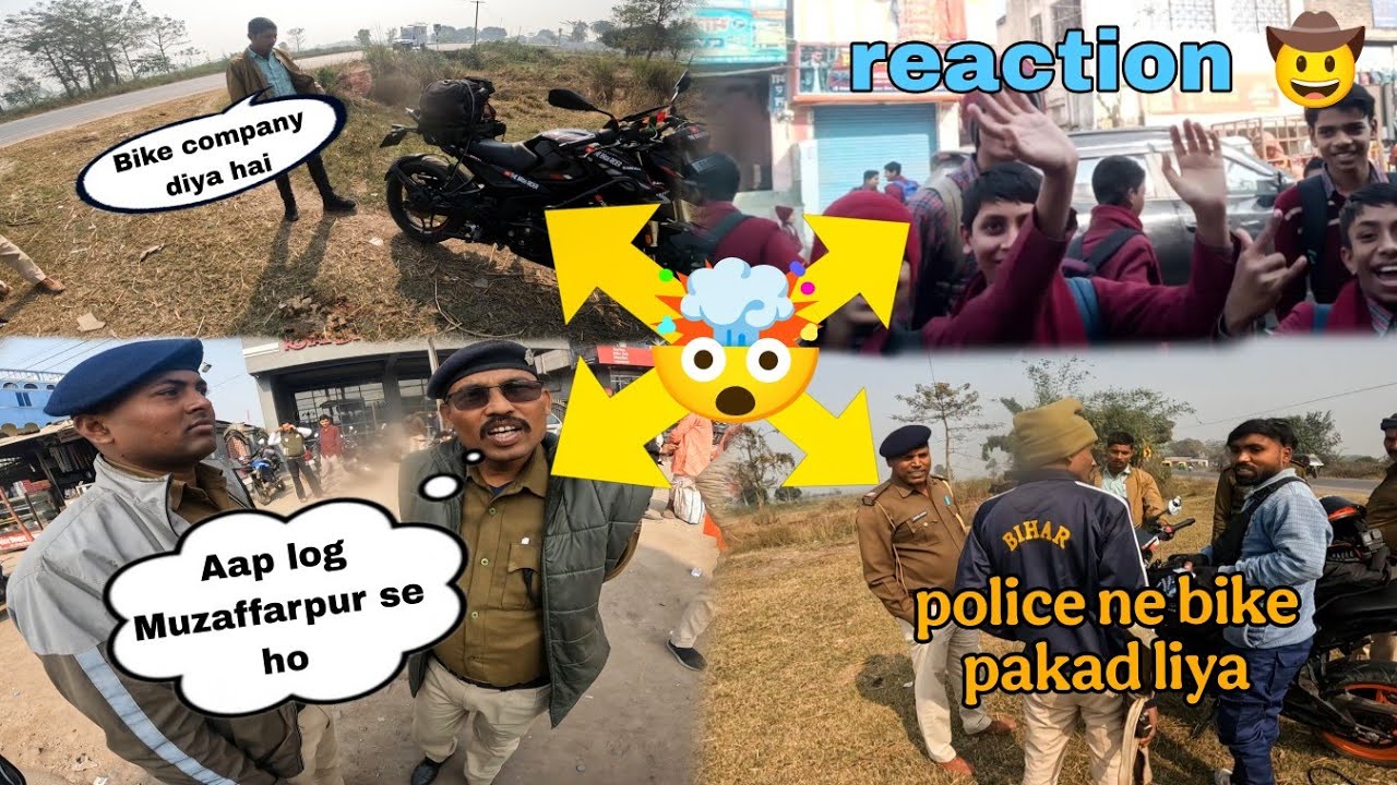 Police bike pakad liya । Reaction । #trending #motovolgger #viral #vlog #motovolgger 