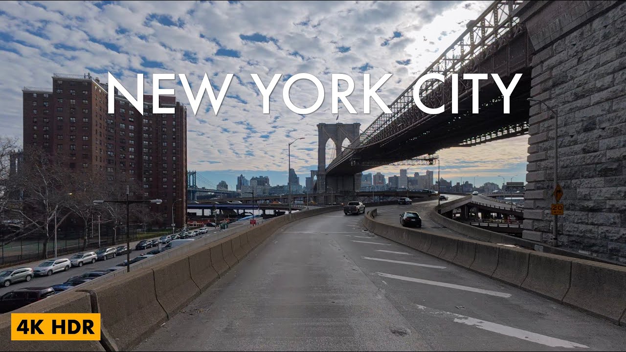 4K NYC Drive | Newark Airport to Grand Central 🎄 Before Christmas