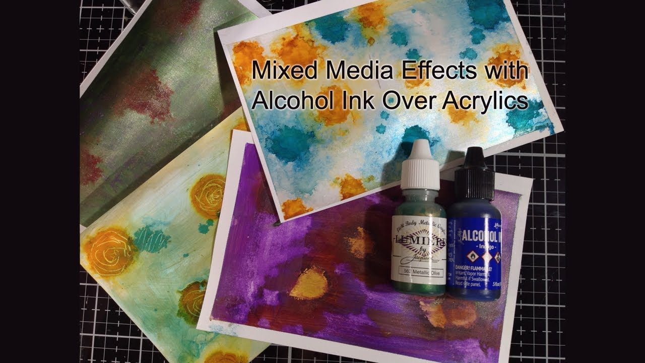 Fast! Fun Friday #7 - Alcohol Ink over Acrylics on Photo Paper