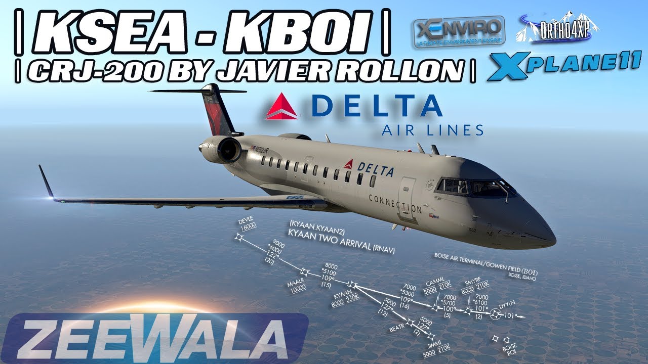 KSEA To KBOI | CRJ-200 by Javier Rollon | In X-Plane 11