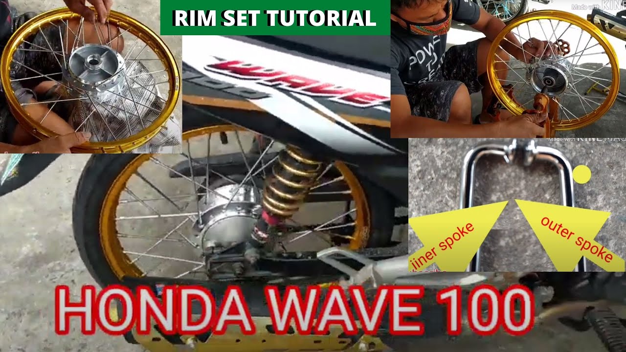 HONDA WAVE 100 RIM SET-UP / TUTORIAL #KAYAMOTOVLOGPH #WAVE100 #SET-UP #tutorial
