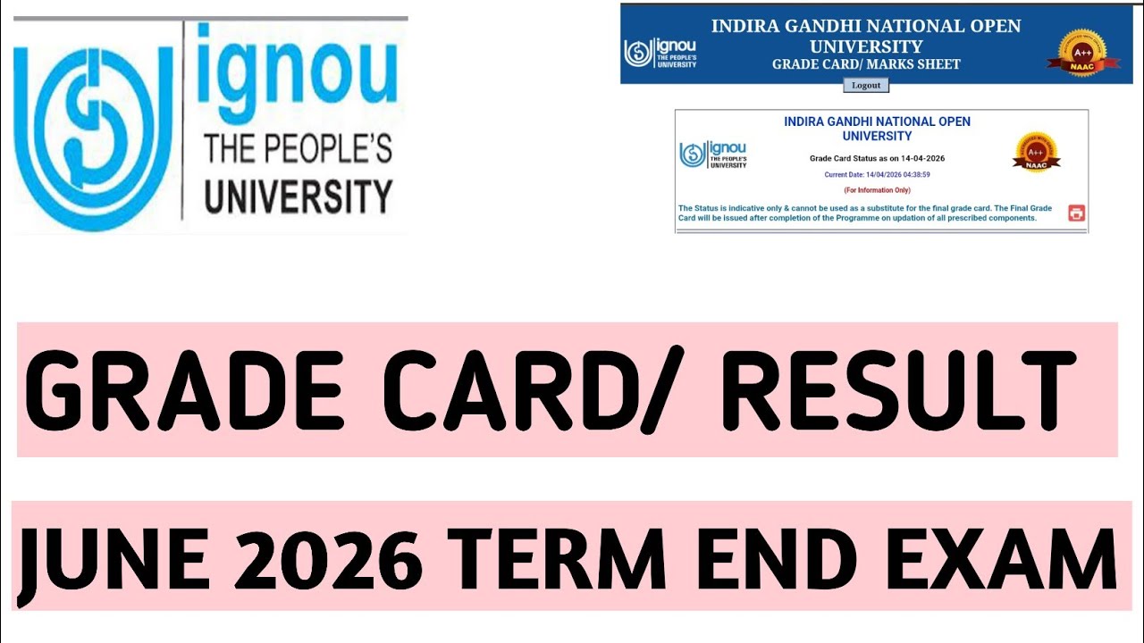 IGNOU GRADE CARD, RESULT AND 39TH CONVOCATION UPDATE 👍