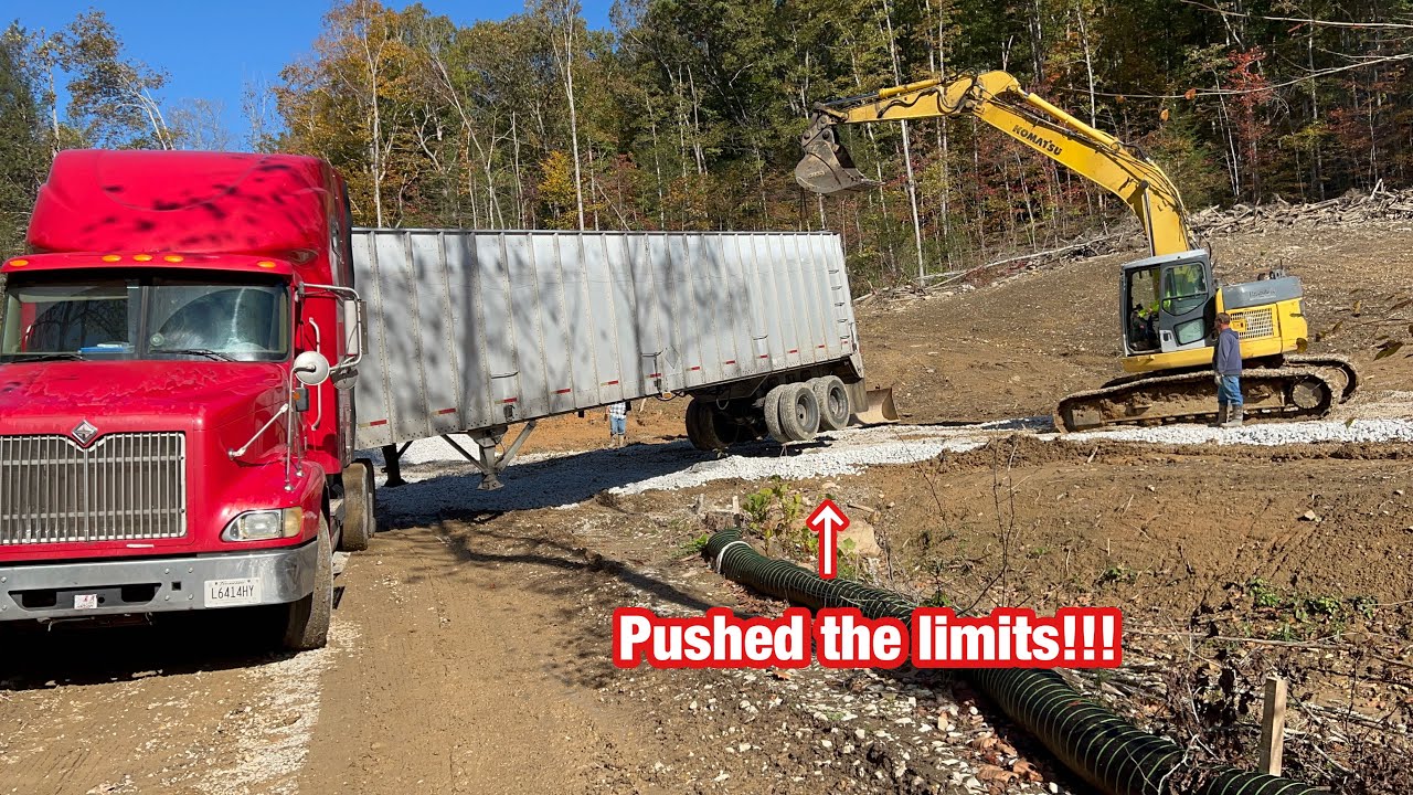 DEIVERING TO A COAL MINING SITE IT GETS BAD REALLY FAST!!! (truck slides back down the mountain)