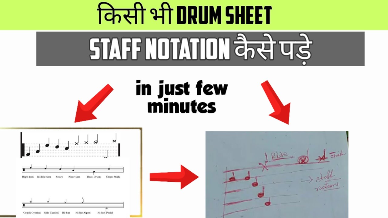 I learnt How To Read & Write Drum music notation in just few minutes |अब घर बैठे