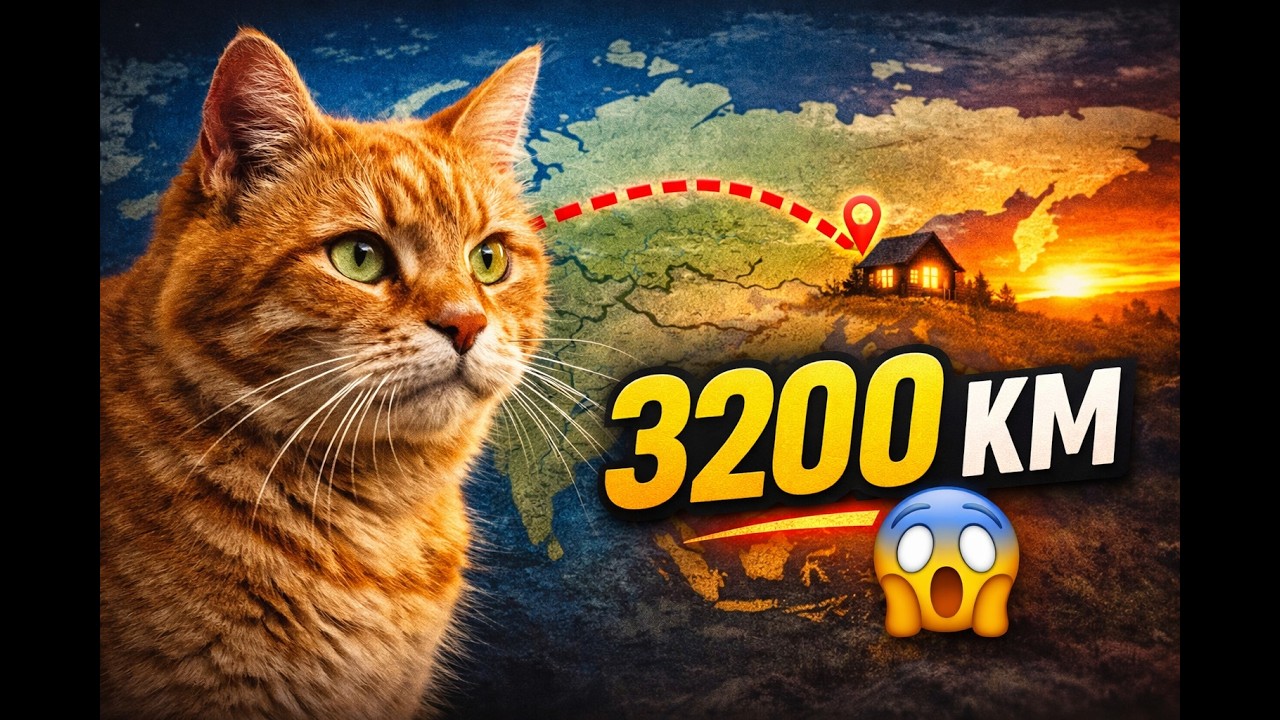 😳 Ces chats ont parcouru des milliers de kilomètres pour rentrer chez eux !@Miaou59 #chat #cat