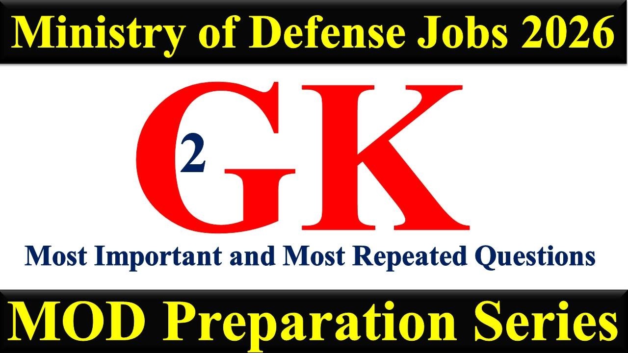 MOD Screening Test Preparation | GK Questions | MOD Assistant Director, Sub Inspector | MOD Jobs |