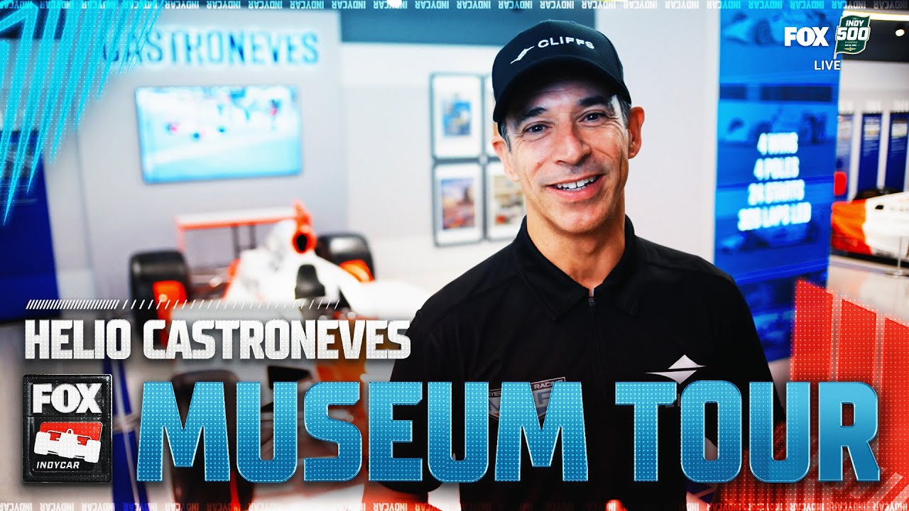 H&eacute;lio Castroneves tours new Indianapolis Motor Speedway Museum | INDYCAR on FOX
