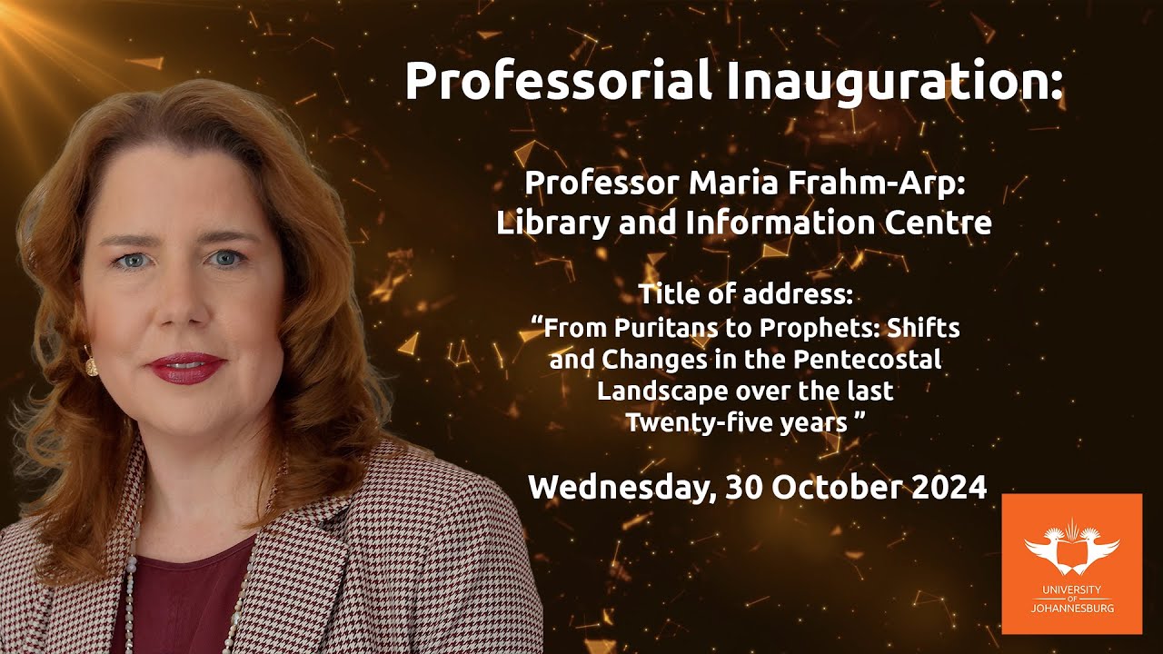 Professorial Inauguration: Prof Maria Frahm-Arp | Library and Information Centre