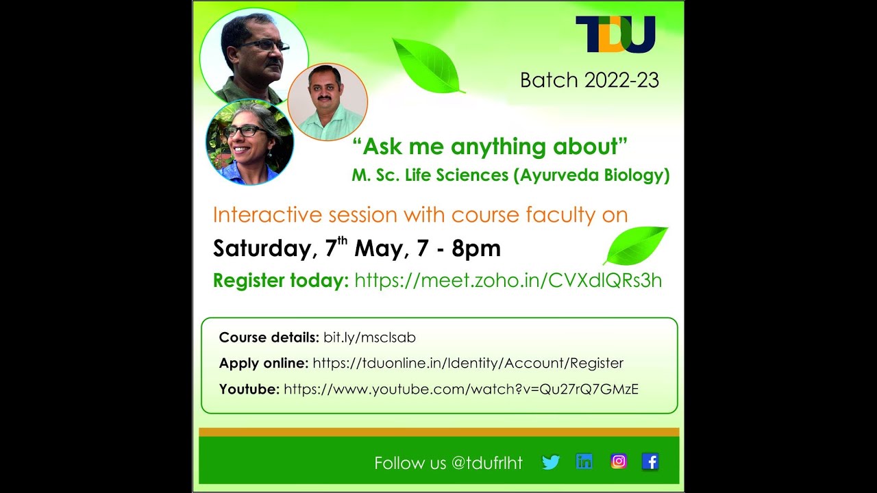 Student experience # 1: MSc Life Sciences (Ayurveda Biology)