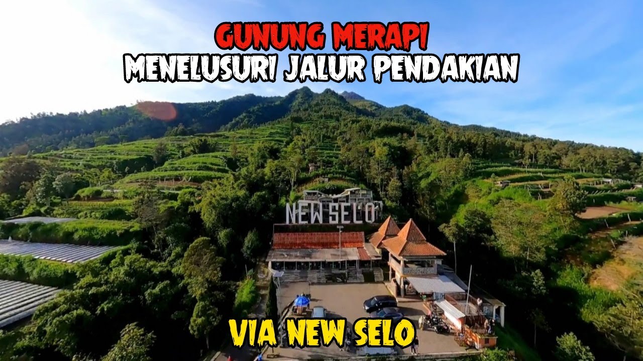 TERBANG MENELUSURI JALUR PENDAKIAN GUNUNG MERAPI VIA NEW SELO | Drone 4K Cinematic