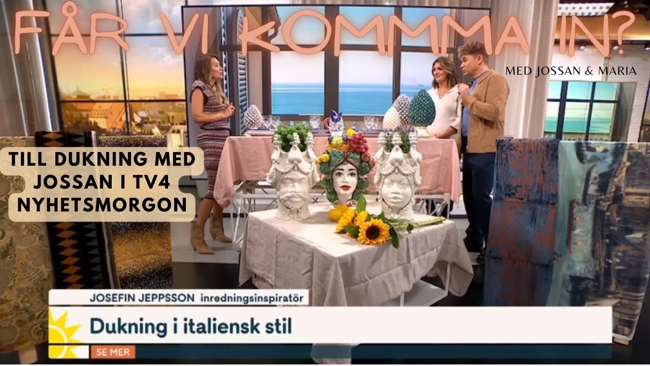 En färgsprakande italiensk dukning med Jossan i TV4 Nyhetsmorgon!