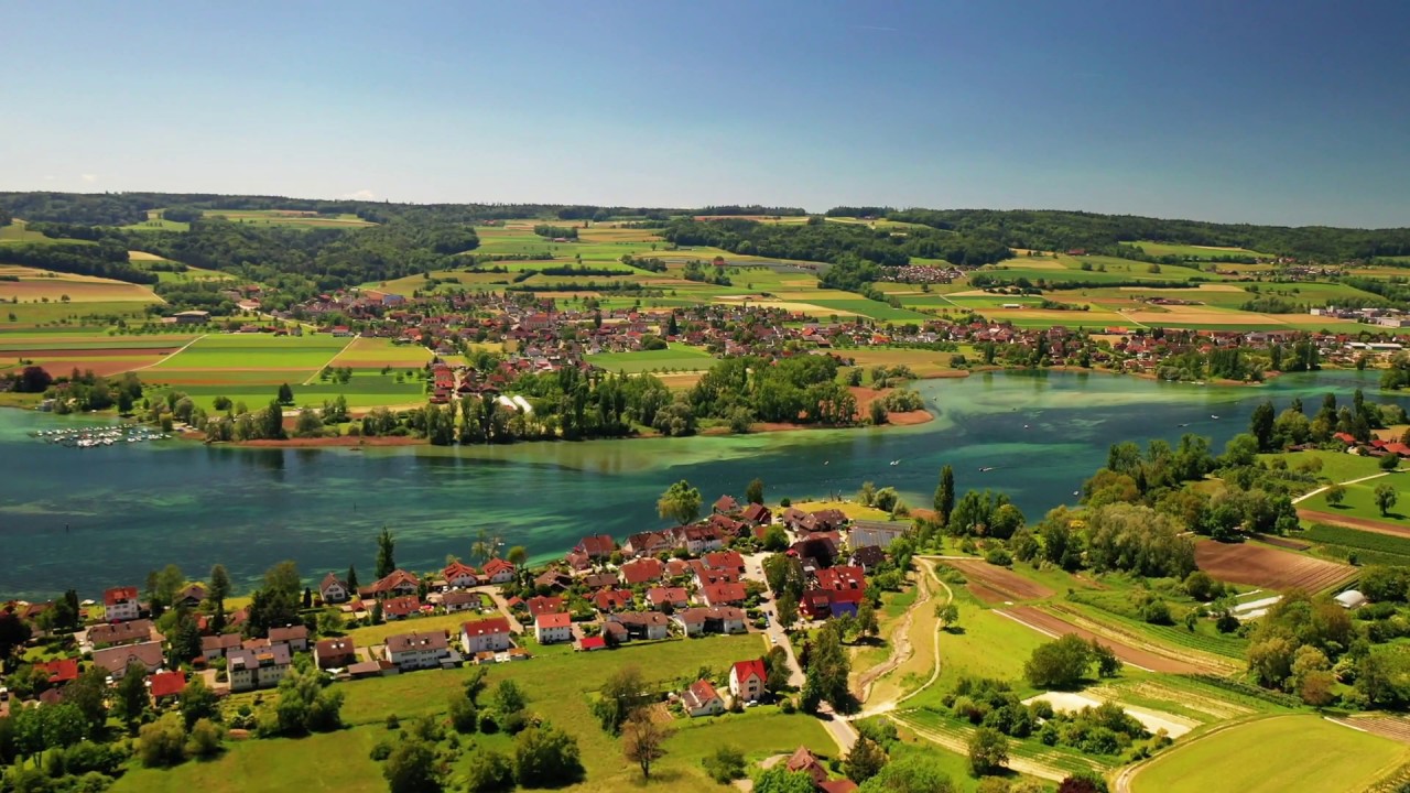 Flug über den Untersee von Öhningen nach Stein am Rhein