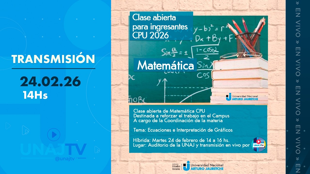 📊 Clase abierta para ingresantes  CPU 2026 - MATEMÁTICA  