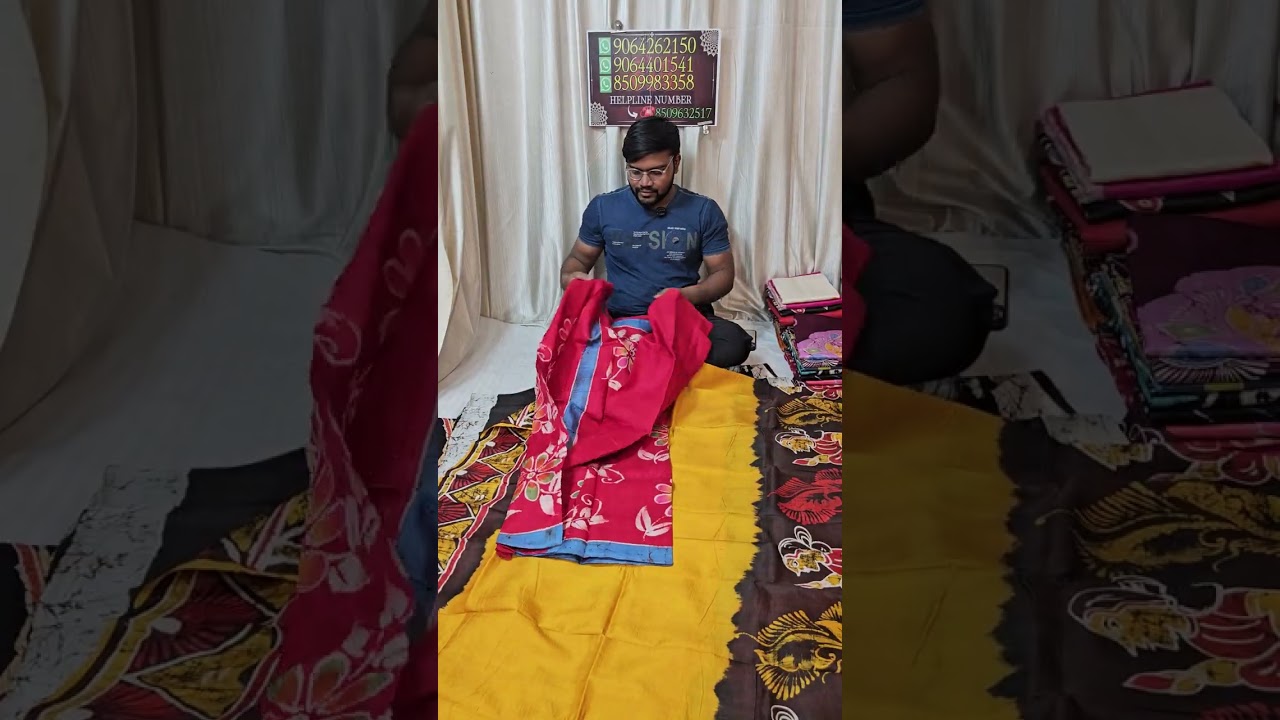 আজকের মুডটাই বদলে দেবে😊🌺 এই Batik শাড়ি 💖|| BATIK PRINT  ||  PURE SILK  || WP US- 9064262150 ||