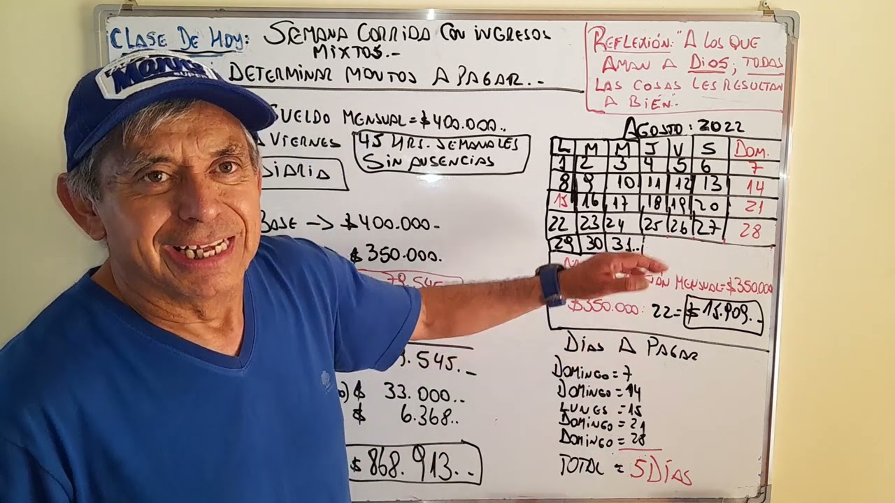 clase virtual 105 Semana corrida comision diaria