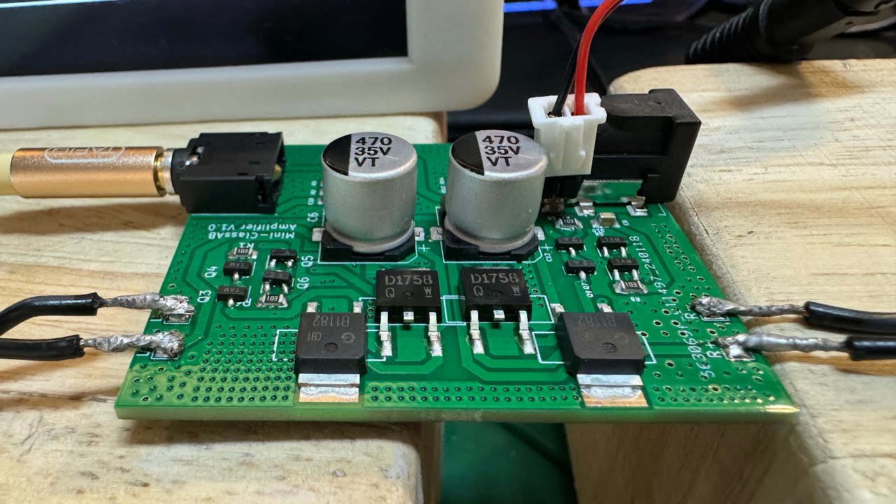 My DIY mini-class AB Amplifier (2SB1182 + 2SD1758+ NE5532)