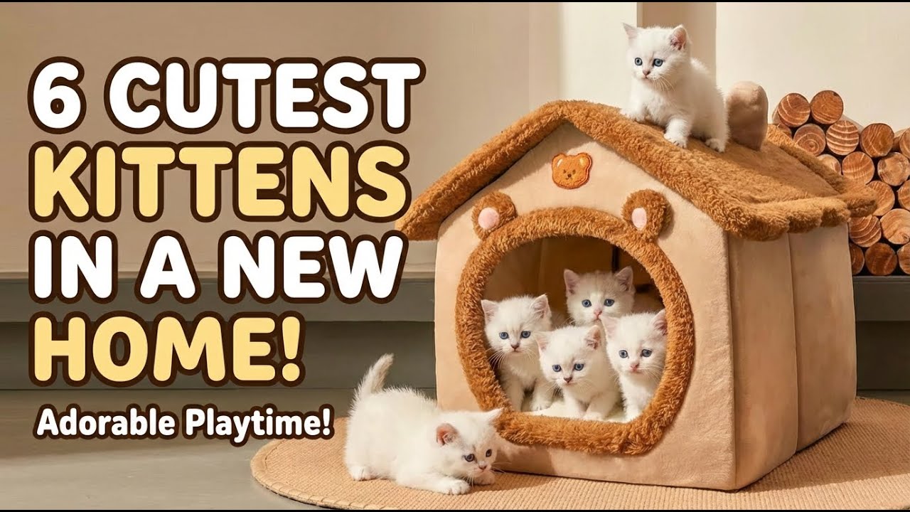 6 CUTE KITTENS vs. THEIR NEW HOUSE! 😻 Adorable Adventure Description: