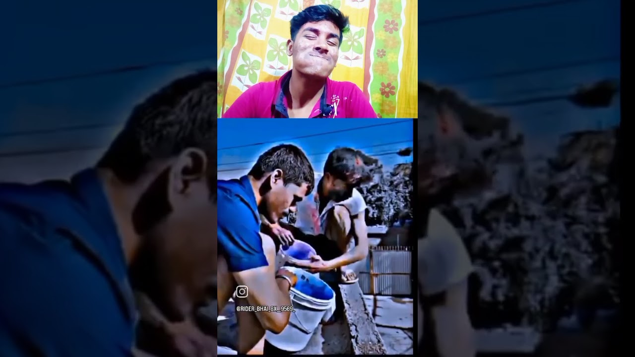 Happy Holi no danger Holi murder Holi Holi colour white shirt colour comedy Holi #short#2025 #video