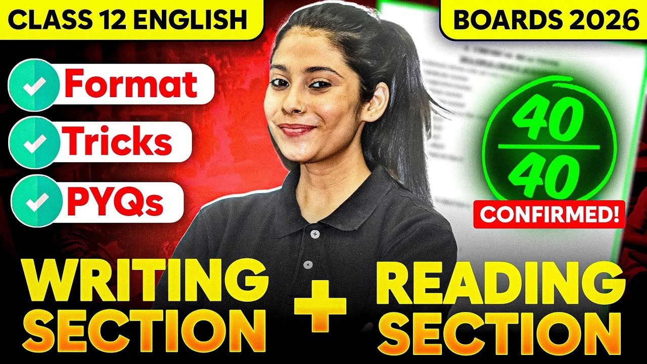 Class 12th English Complete Reading + Writing in 1 class | Must Watch For Board 2026 | Class 12th