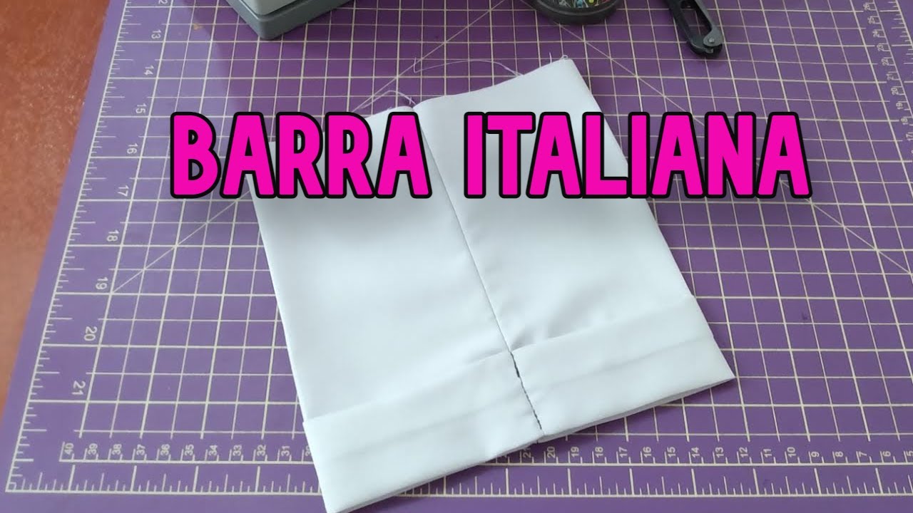 Como fazer barra italiana/ Acabamento de costura.