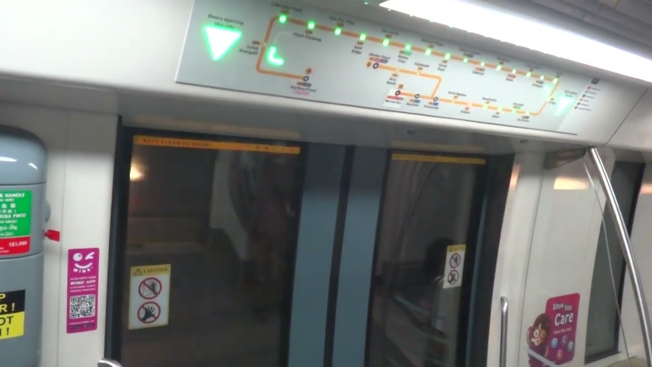 SMRT Trains C830C Shanghai Electric/Alstom Metropolis - Nicoll Highway to Stadium (New Chime, CCL)