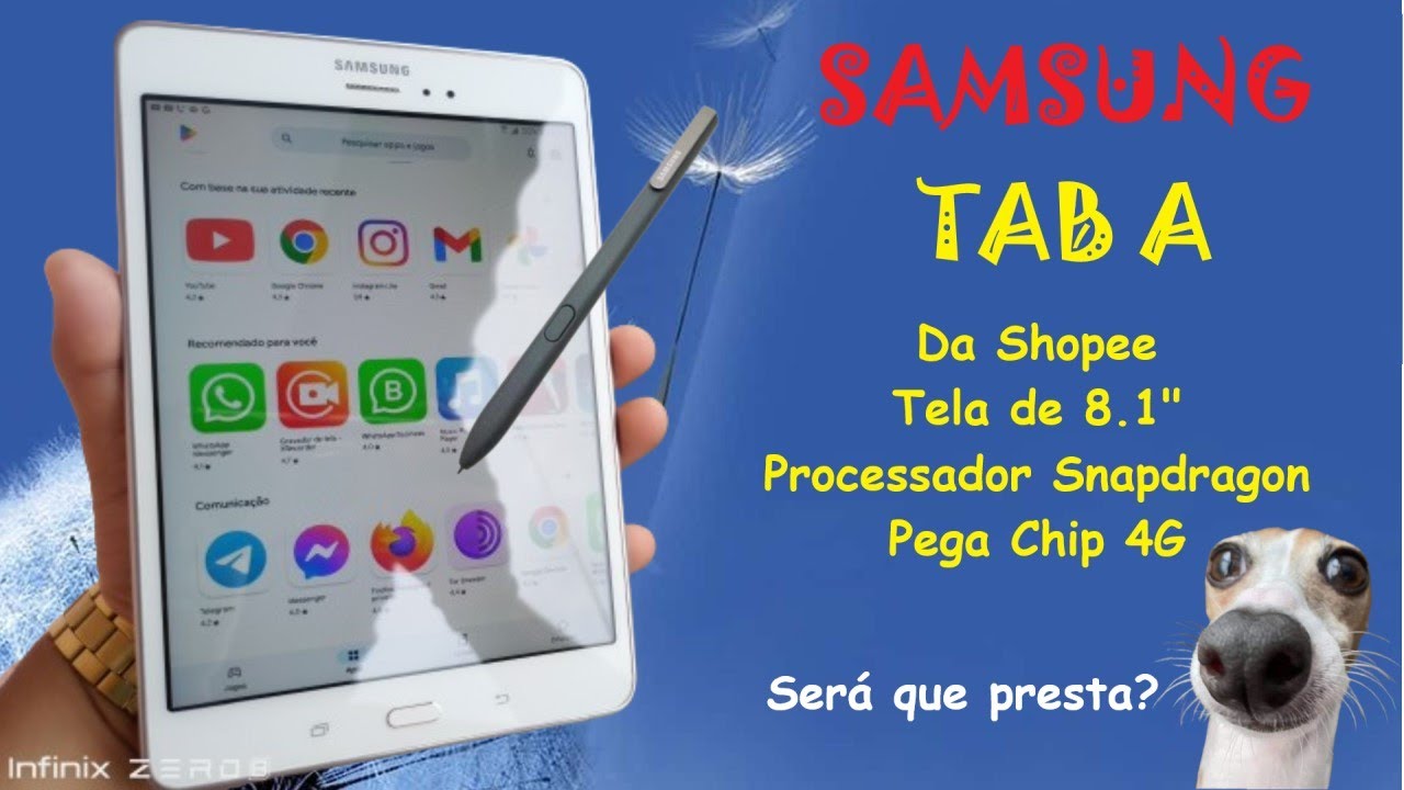 SAMSUNG TAB A da Shopee - recondicionado- Vale a pena? - roda jogos?  Muito BARATO