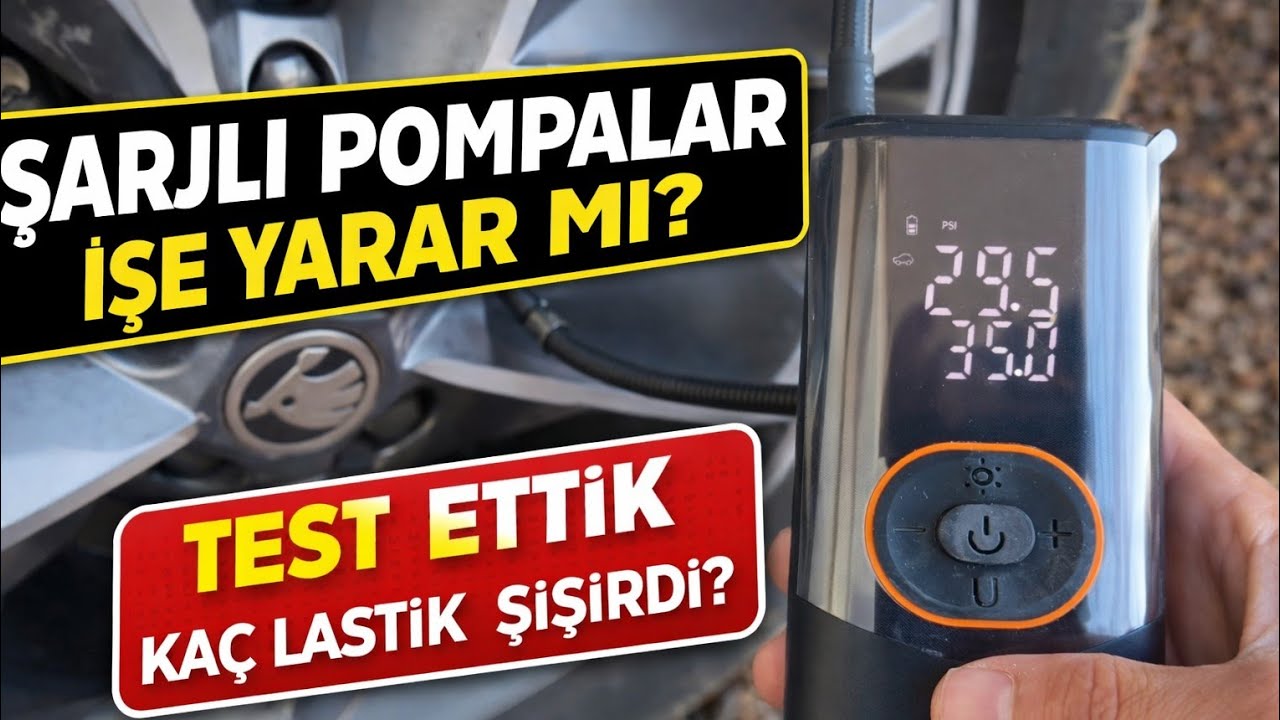 Çinli Şarjlı Lastik Şişirme Pompası Gerçekten İşe Yarıyor mu? Denedik! Doğru hava basıyor mu test