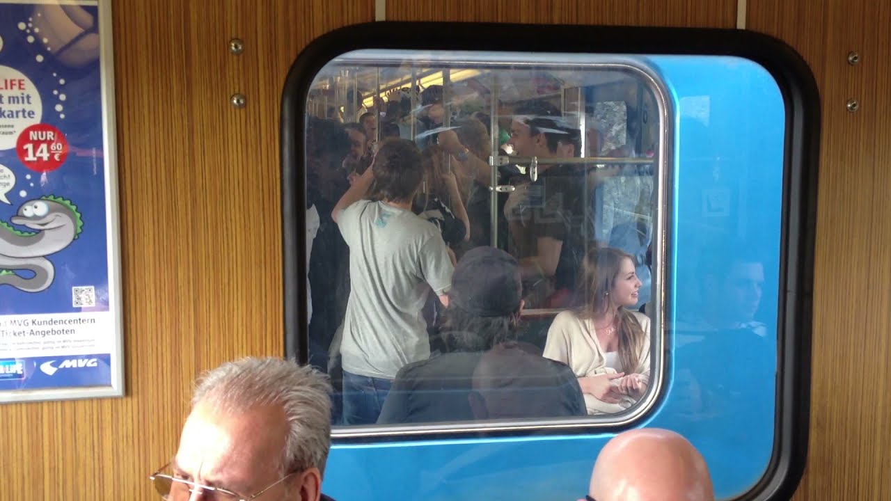 Mad TSV 1860 Munchen fans rocking a train