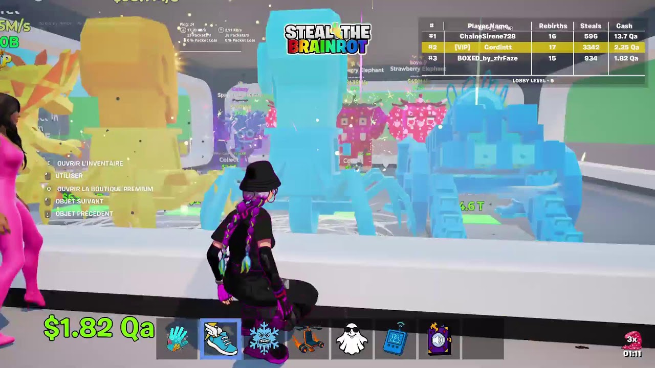 STEAL A BRAINROT FORTNITE TRADE LEGIT