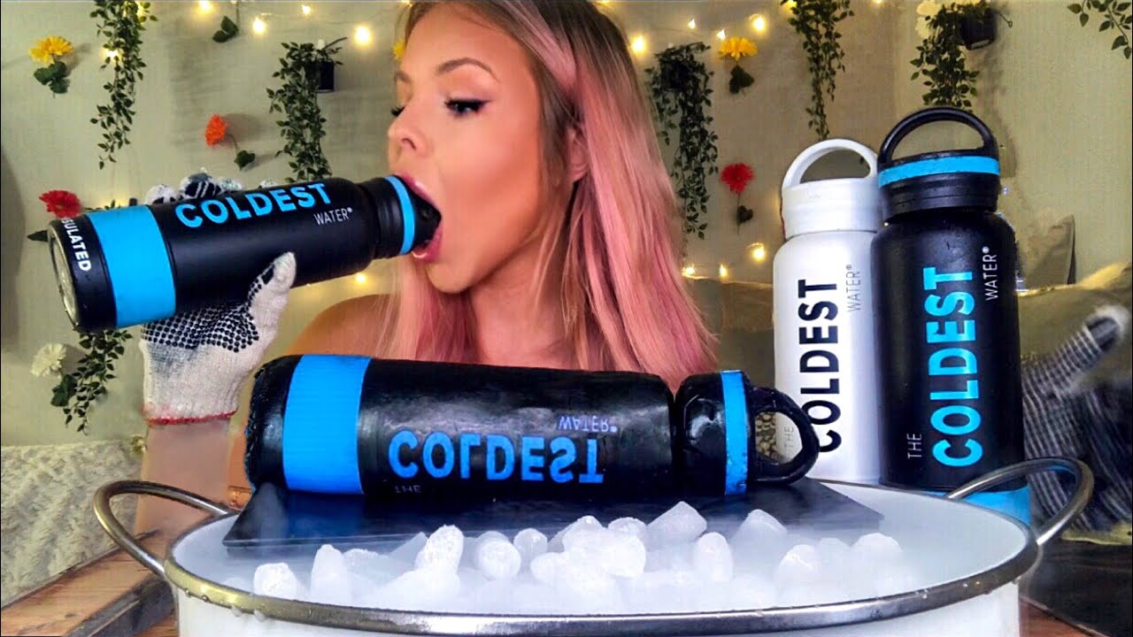 ASMR EDIBLE EATING THE COLDEST WATER BOTTLE (PRANK) BIG BITES EATING SHOW MUKBANG 먹방 HIGH VOLUME