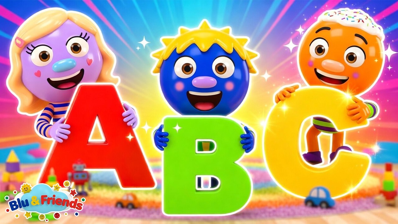 🎵 The Alphabet Song – Blu & Friends 🎵 - Nursery Rhymes for Kids