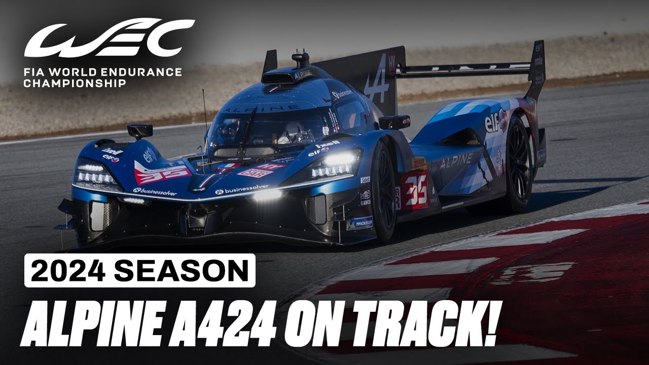 Alpine A424 Hypercar Hits the Track With its 2024 livery I FIA WEC