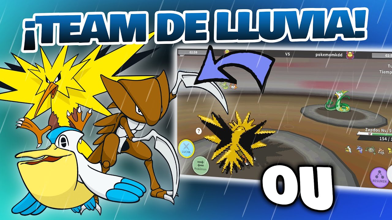 ✅ MI MEJOR EQUIPO de LLUVIA 👉 ¡ÚSALO TÚ MISMO! 💧 Rain Team | PokeMMO