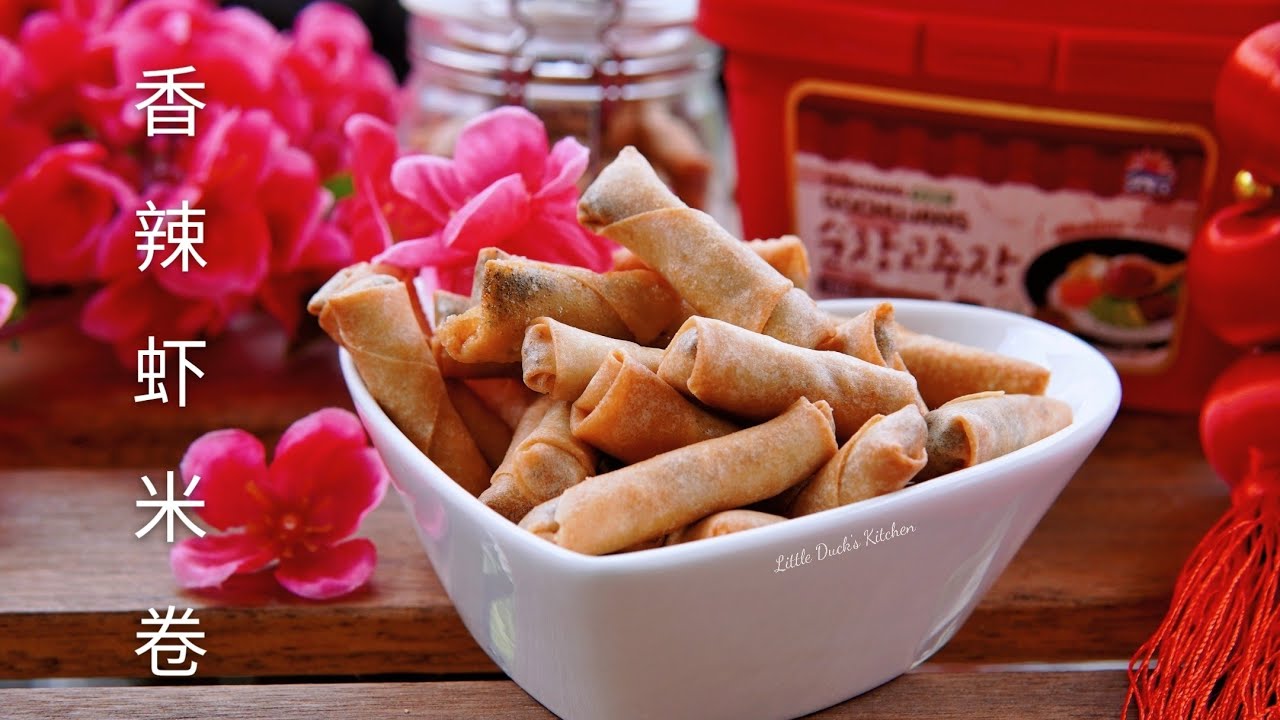 Рецепт острого ролла с креветками Кочуджан ❤ (Gochujang Spicy Shrimp Roll Recipe) #littleduckkitchen