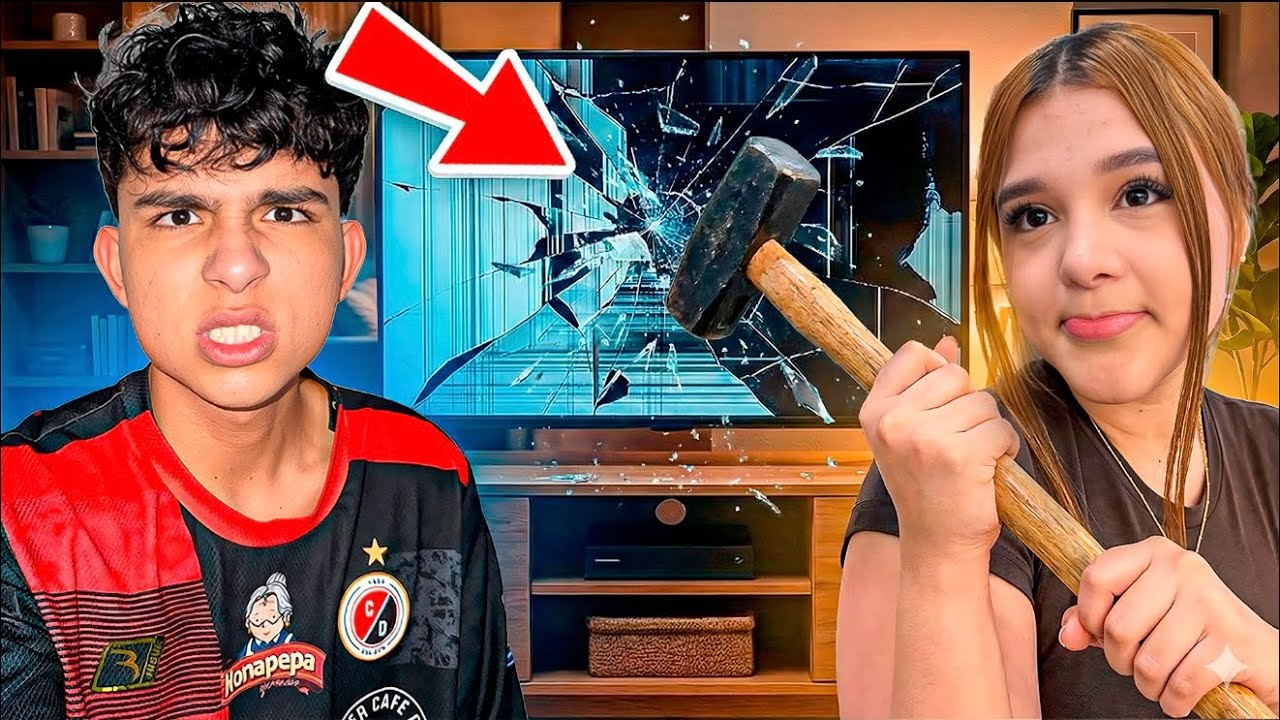 MI NOVIA ROMPE MI TV 😱💥