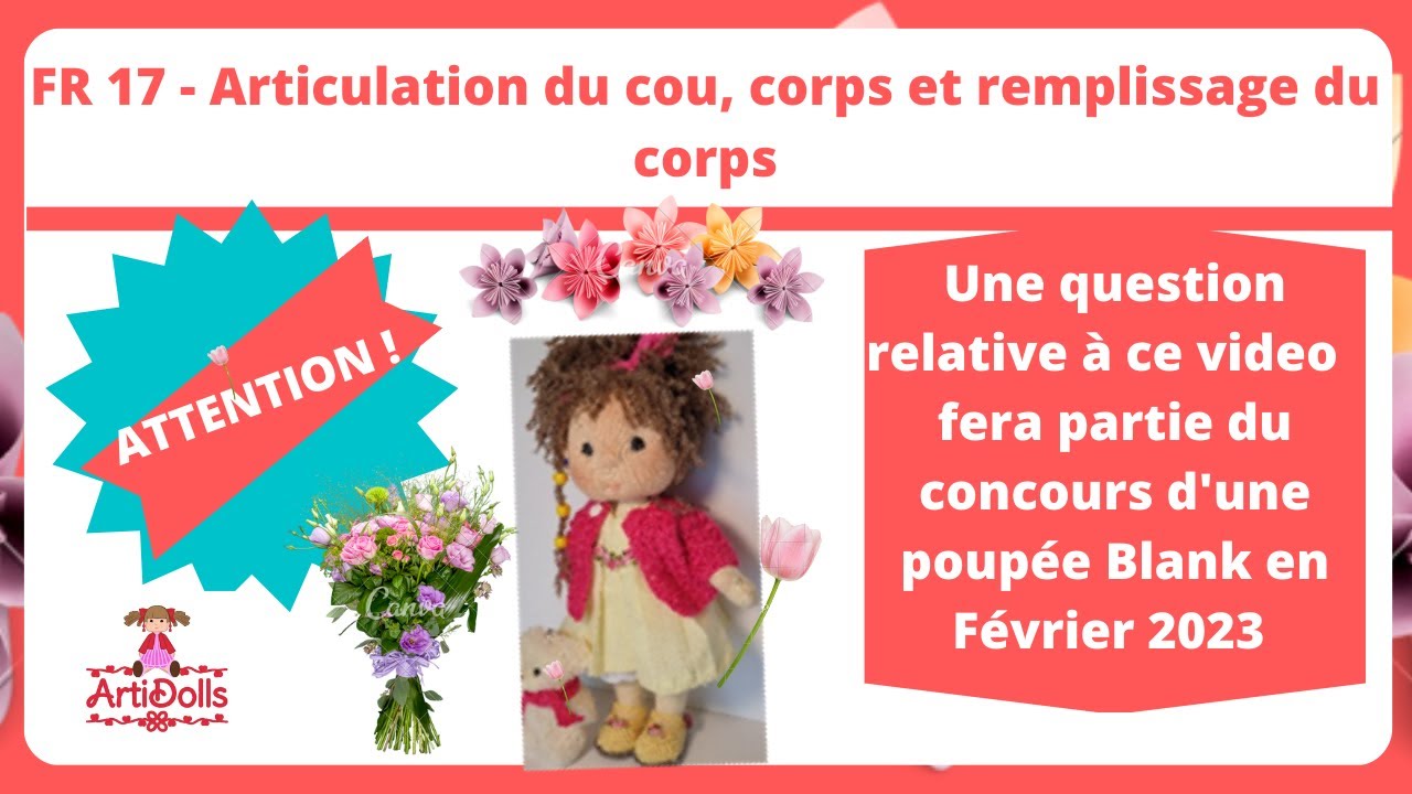 FR 17 - Comment articuler le cou la colomne et les hanches de votre poupée BB de Artidolls