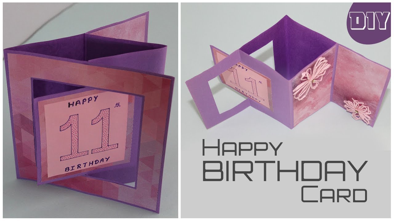 Swing Pop Out Card for Scrapbook | Birthday Card Ideas