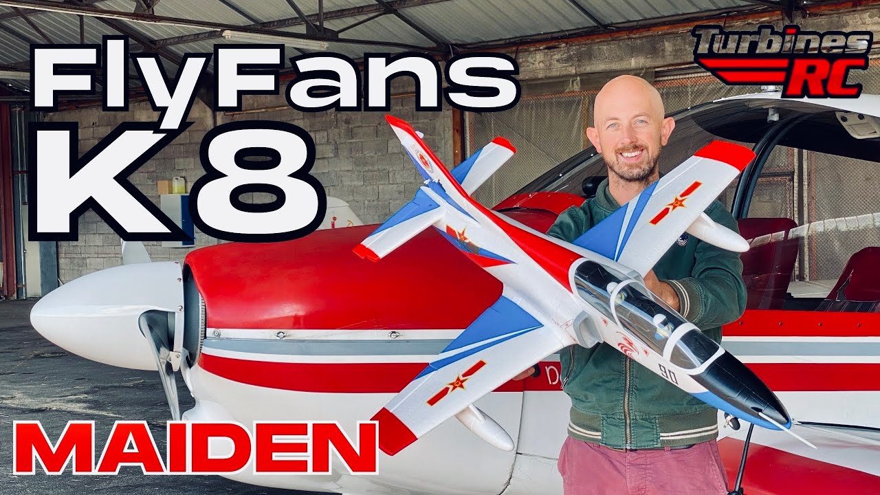*NEW* FlyFans K-8 64mm EDF Jet RC PLANE | MAIDEN FLIGHTS  | (English/Français) 4K 60fps