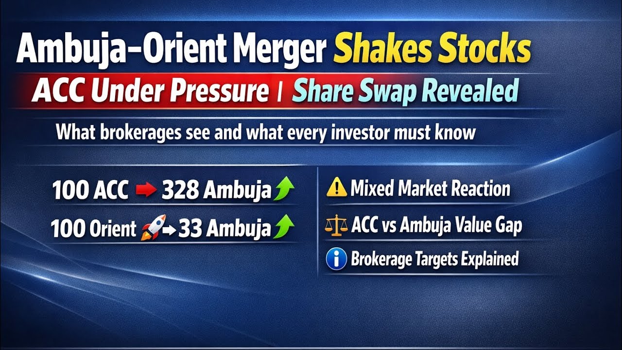 Ambuja-ACC-Orient Merger News: Share Jump, Swap Ratio, Broker View and What Does It Mean for Inve...