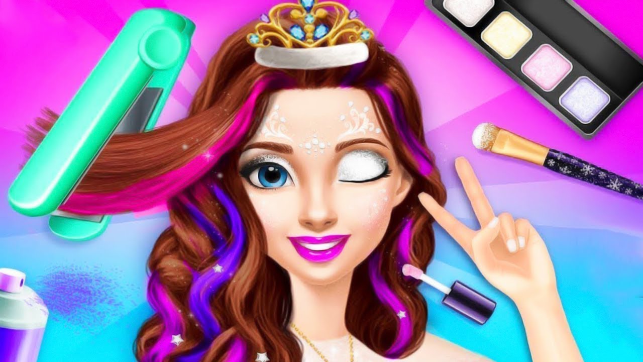 Divertido Cuidado De La Niña - Princesa Salón - Maquillaje De Belleza Congelado Juegos Para Chicas