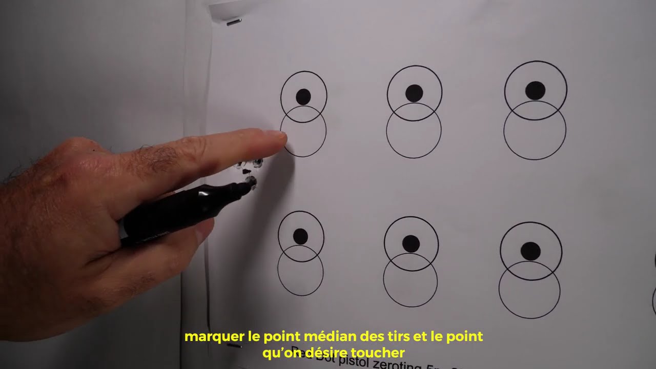 EQUERRE de report Moa  avec une OPTIQUE  EN 1 MOA et Glock.