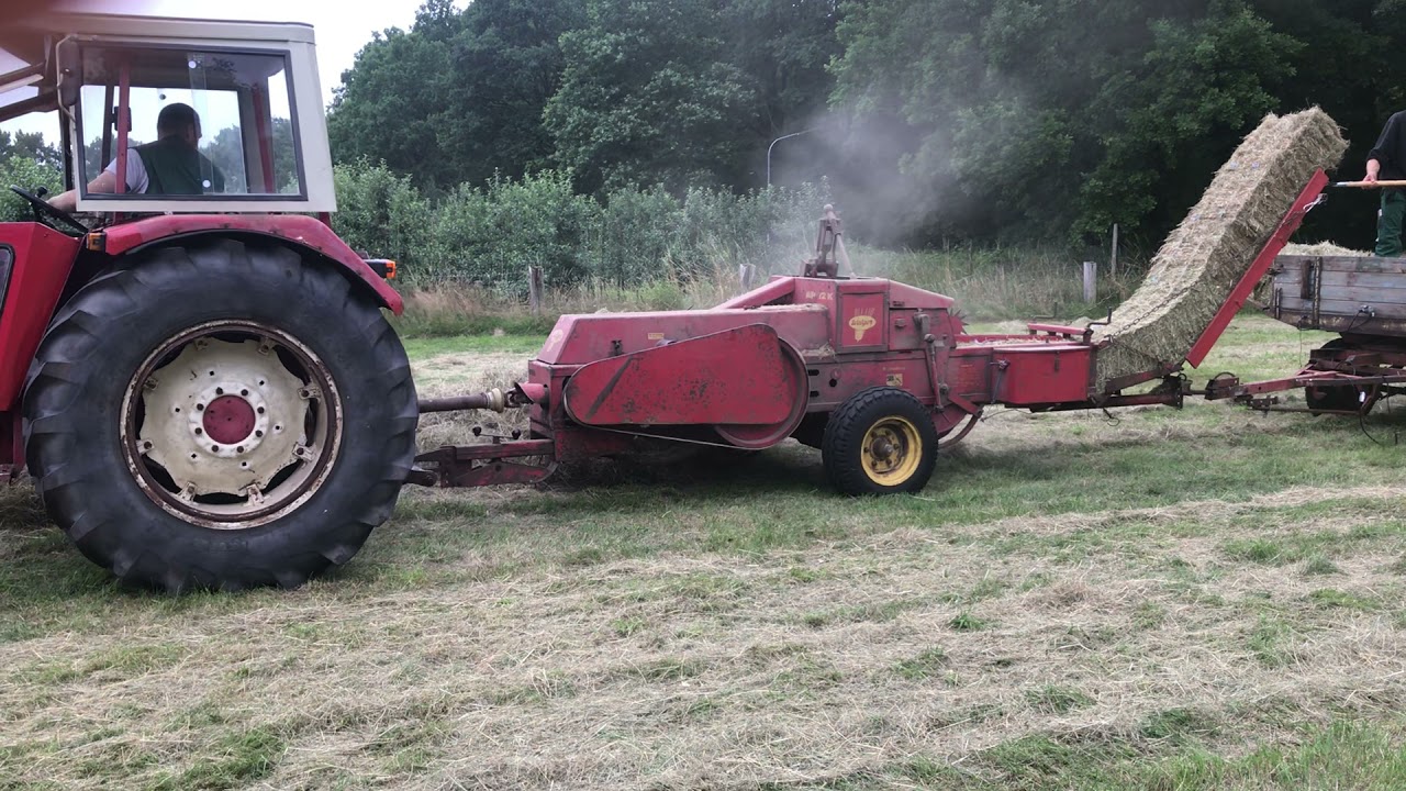 Teil 2 Heuballen mit Traktor IHC 644 und welger ap12k Ballen Presse #fendt #new #highlight