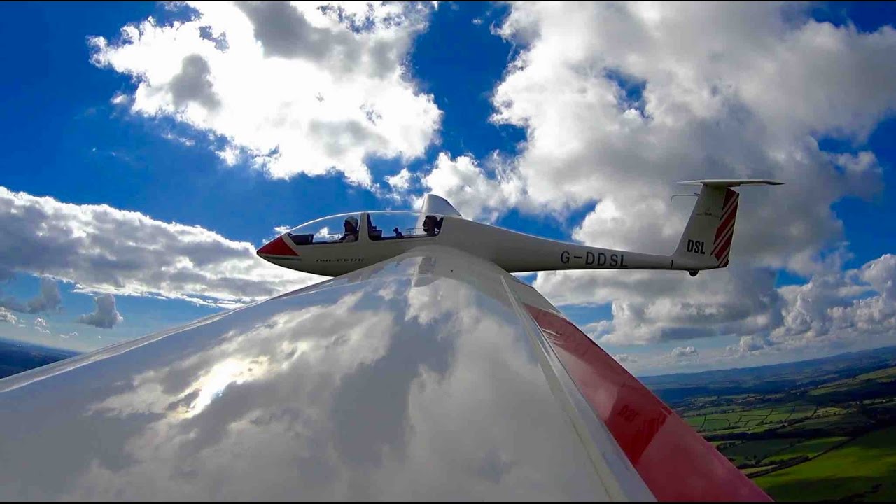 Gliding over Brentor, Dartmoor in the Twin Astir!!!