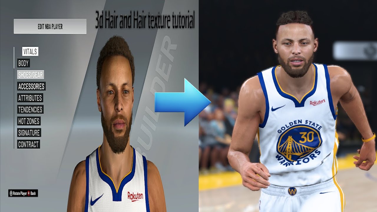 HOW TO ADD 3D HAIR AND TEXTURE TO A CYBERFACE NBA 2K