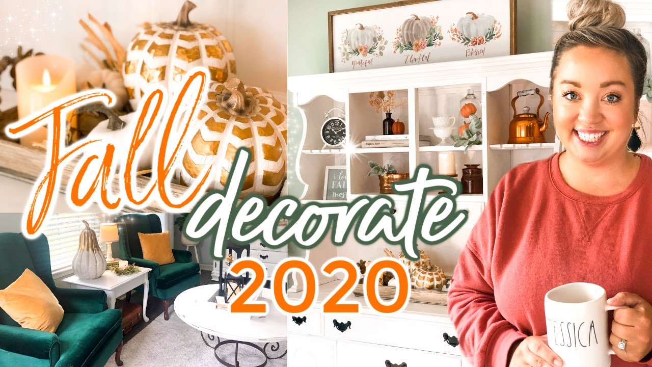 FALL DECORATE WITH ME 2020 | FARMHOUSE ANTIQUE DECOR | FALL HUTCH | JESSICA O'DONOHUE