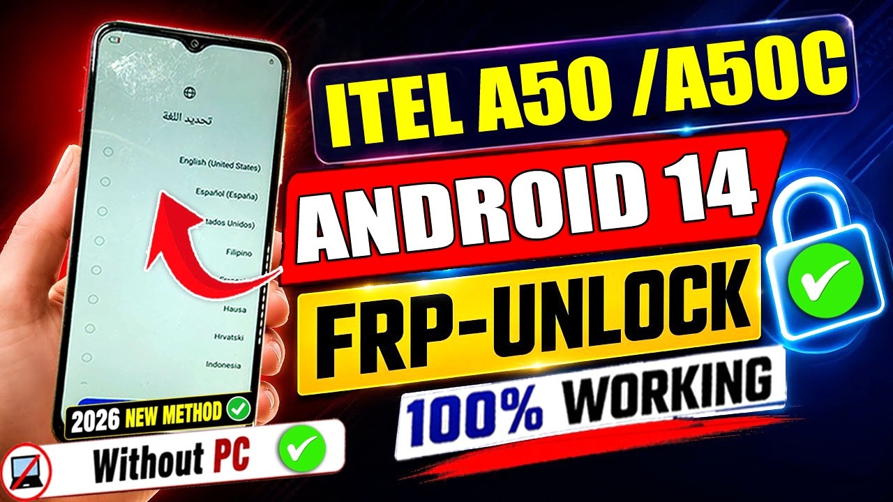 Itel A50 (A50c) Frp Bypass Without Pc 2026 | 100% Working | How to Bypass Google Account