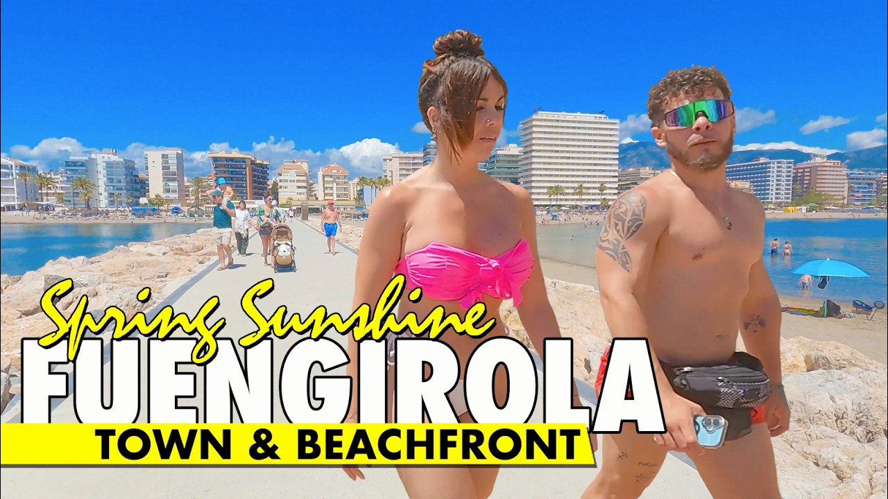 Fuengirola town & beach walk | Costa del Sol May 2025 | Spain walking tour