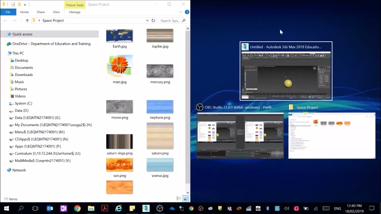 Solar system 3DS max