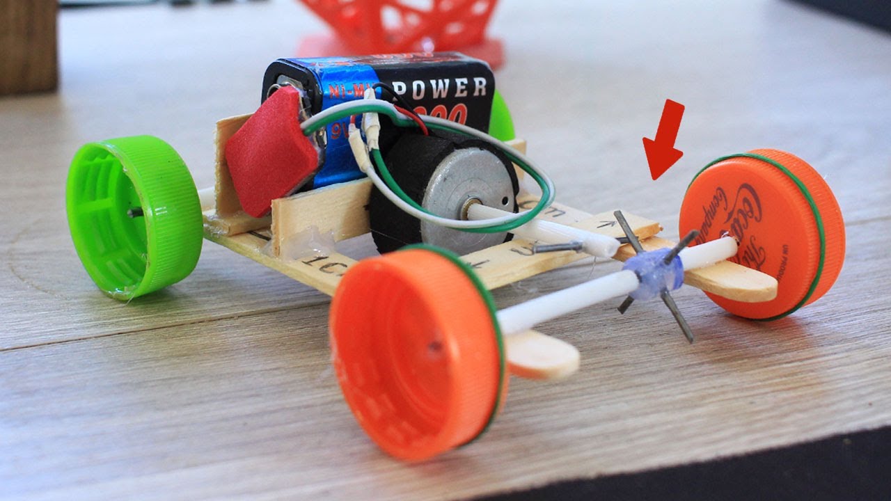 COMO HACER UN COCHE A MOTOR ELÉCTRICO CASERO