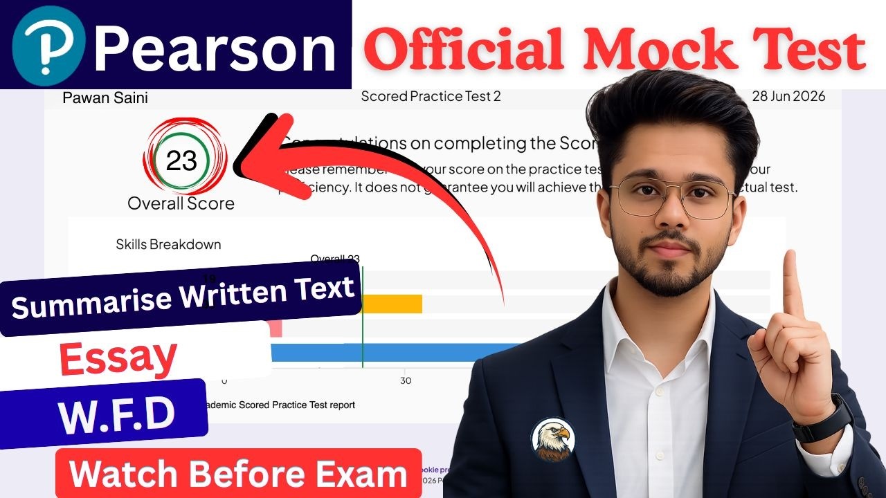 PTE Official Mock Test Writing 2026 | Live🤯
